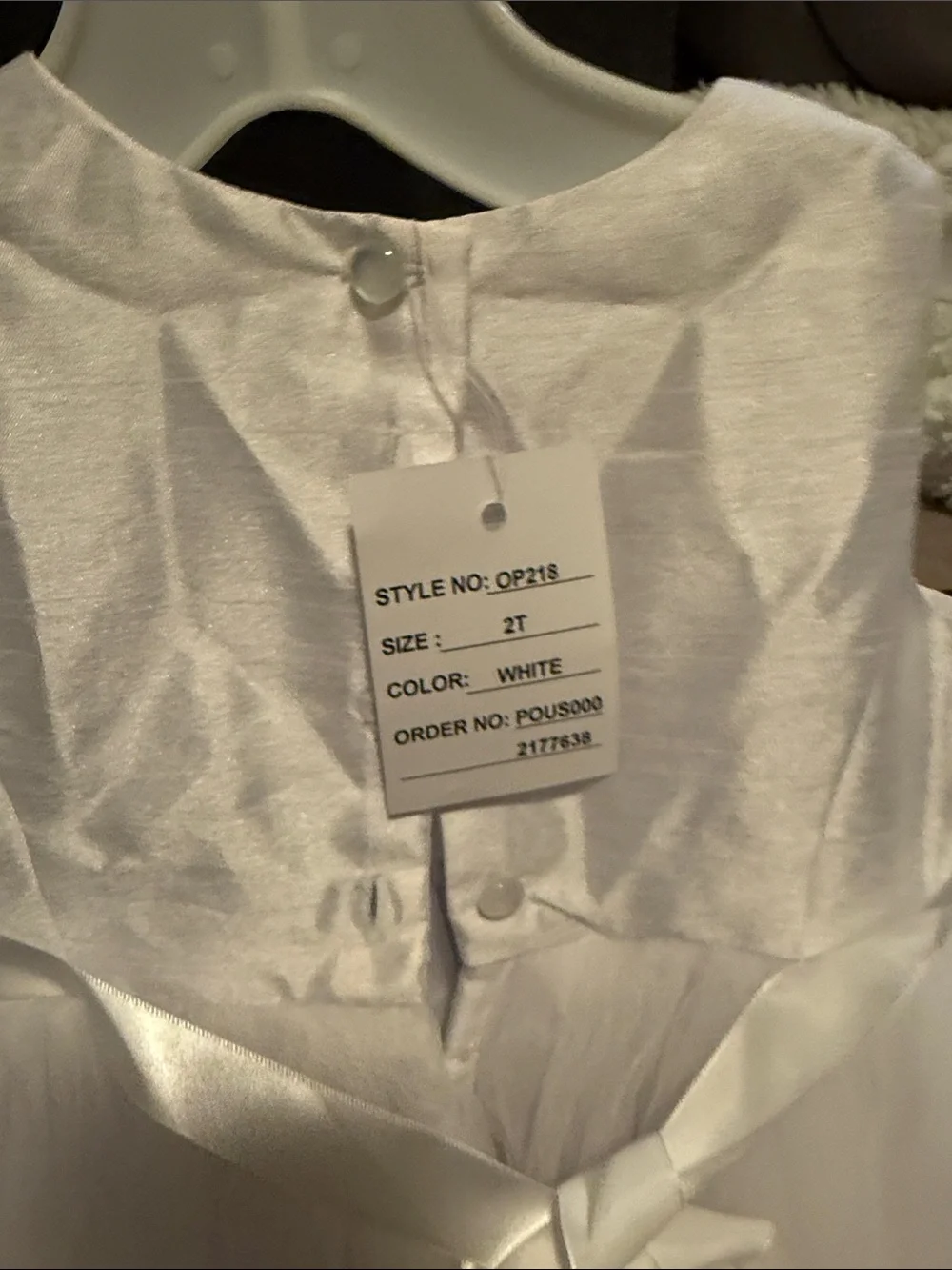 David's Bridal White Tulle Party Dress for Kids - Picture 5 of 6